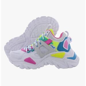 Fila Cage Mid Mixed Media Womens Shoes Size 8.5, Color: White/Multi